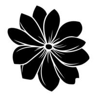 Hand drawn simple flower illustration vector