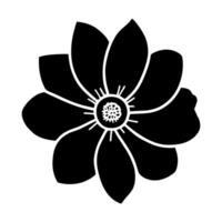 Hand drawn simple flower illustration vector