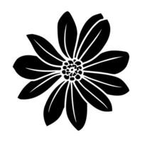 Hand drawn simple flower illustration vector