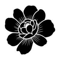 Hand drawn simple flower illustration vector