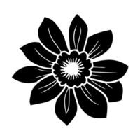 Hand drawn simple flower illustration vector