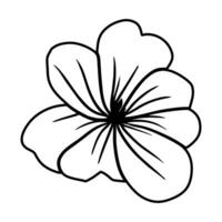 mano dibujado sencillo flor ilustración vector
