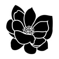 Hand drawn simple flower illustration vector