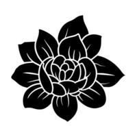 Hand drawn simple flower illustration vector