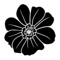 Hand drawn simple flower illustration vector