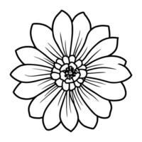 Hand drawn simple flower illustration vector