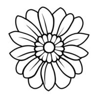 Hand drawn simple flower illustration vector