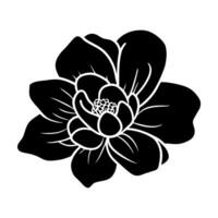 Hand drawn simple flower illustration vector