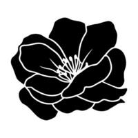 Hand drawn simple flower illustration vector