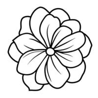 Hand drawn simple flower illustration vector