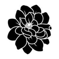 Hand drawn simple flower illustration vector