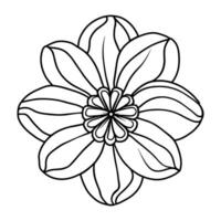 Hand drawn simple flower illustration vector