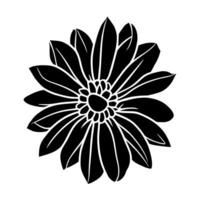 Hand drawn simple flower illustration vector