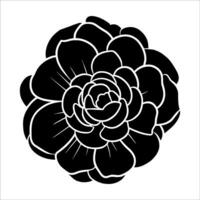 Hand drawn simple flower illustration vector