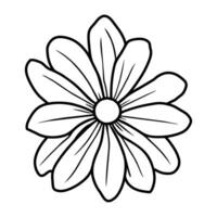 Hand drawn simple flower illustration vector