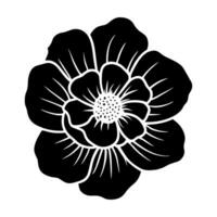 Hand drawn simple flower illustration vector