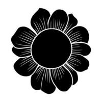 Hand drawn simple flower illustration vector