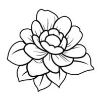 Hand drawn simple flower illustration vector