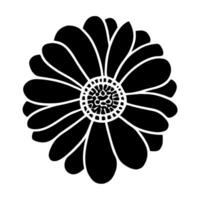 Hand drawn simple flower illustration vector