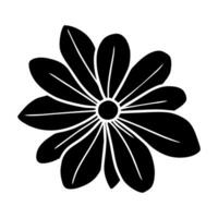 Hand drawn simple flower illustration vector