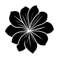 Hand drawn simple flower illustration vector