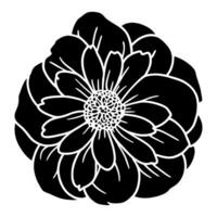 Hand drawn simple flower illustration vector