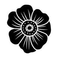 Hand drawn simple flower illustration vector