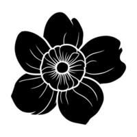 Hand drawn simple flower illustration vector