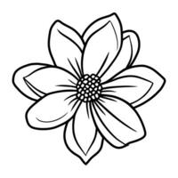 Hand drawn simple flower illustration vector