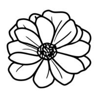 Hand drawn simple flower illustration vector