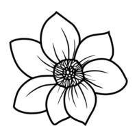 Hand drawn simple flower illustration vector