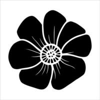 Hand drawn simple flower illustration vector