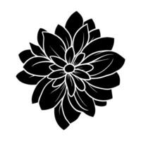 Hand drawn simple flower illustration vector