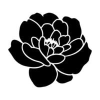 Hand drawn simple flower illustration vector