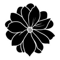 Hand drawn simple flower illustration vector