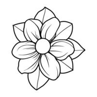 Hand drawn simple flower illustration vector