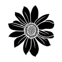 Hand drawn simple flower illustration vector