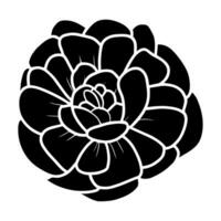 Hand drawn simple flower illustration vector