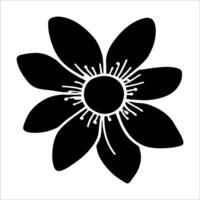 Hand drawn simple flower illustration vector