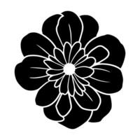 Hand drawn simple flower illustration vector