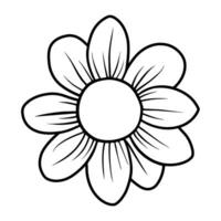 Hand drawn simple flower illustration vector