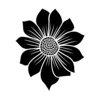 Hand drawn simple flower illustration vector