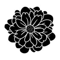 Hand drawn simple flower illustration vector