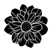 Hand drawn simple flower illustration vector