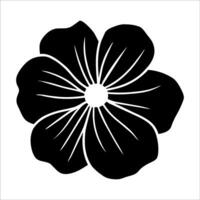 Hand drawn simple flower illustration vector