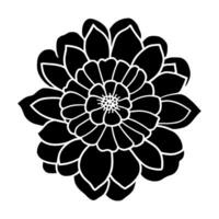 Hand drawn simple flower illustration vector