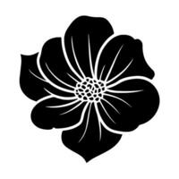 Hand drawn simple flower illustration vector