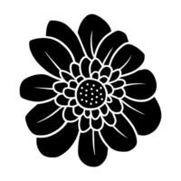 Hand drawn simple flower illustration vector