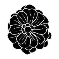 Hand drawn simple flower illustration vector