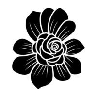 Hand drawn simple flower illustration vector